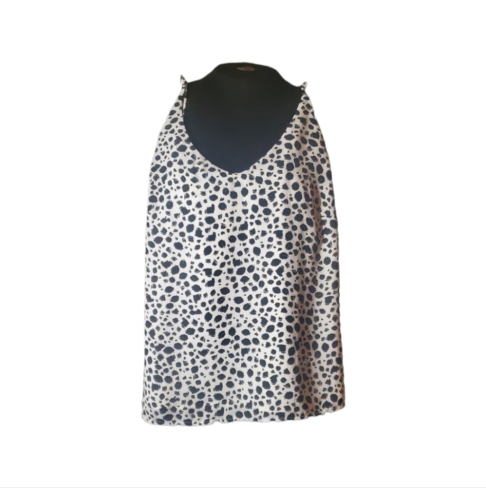 spagetti strap top, black and white, new with tags, size small